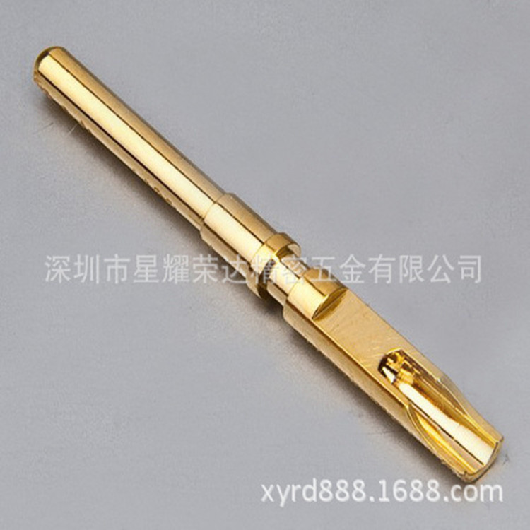 镀金公母插针定制 圆铜针 连接器PIN针 方形pin针 连接器插针加工