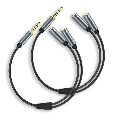 Aux audio cable 3.5mm splitter Y cable dual phone/laptop headphone splitter 3.5mm 2-in-1 audio cable