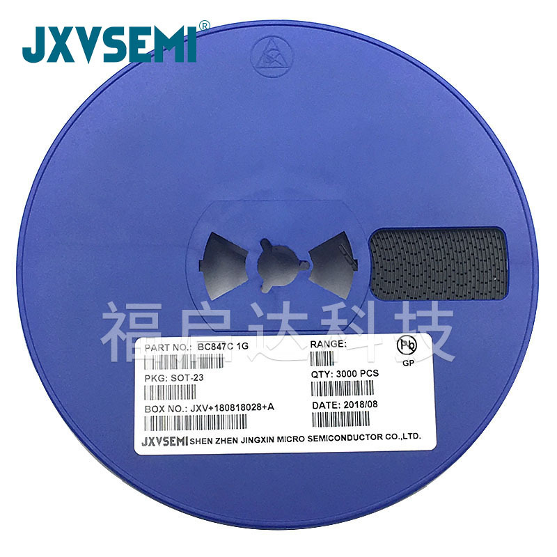 厂家供应BC847 BC847C 1G SOT-23 NPN双极贴片三极管 长期现货