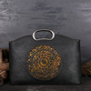 Retro fashionable leather one-shoulder bag, shoulder bag, genuine leather, suitable for import, cowhide