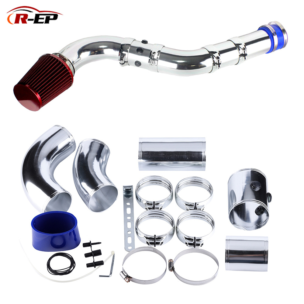 76MM Universal Cold Air Filter Intake Hose Assembly Performance Sensing Car Intake Hose Soft Tube Modification Kit