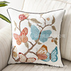 Sofa for bed with butterfly, pillow, American style, with embroidery, dragonfly, peacock