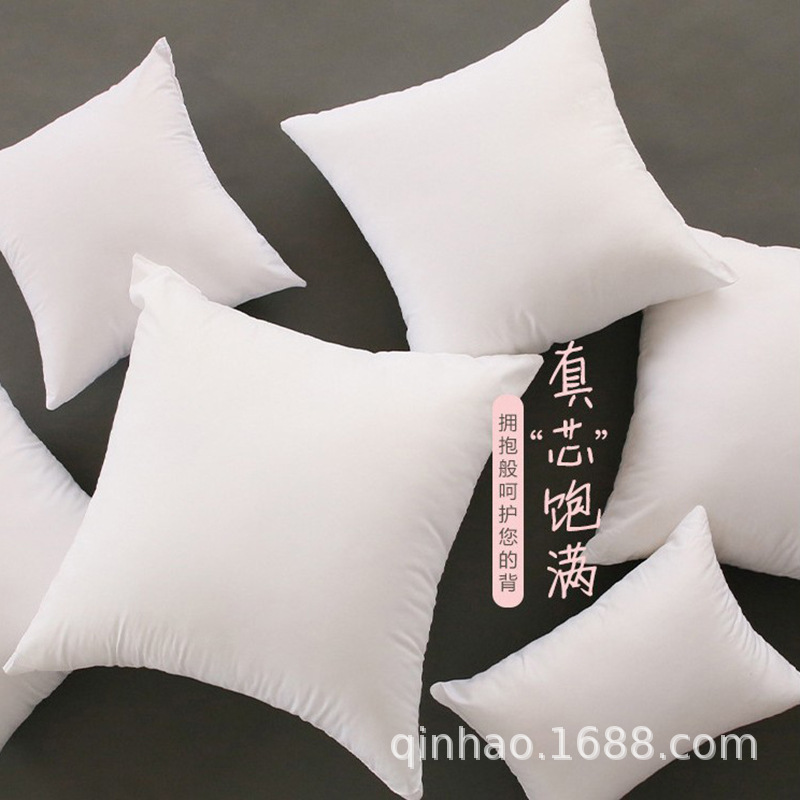 Brushed Fabric Pillow Core Cushion Core Pp Cotton Feather Silk Velvet Inner Core 7D Virgin Cotton Pillow Core Wholesale Fluffy