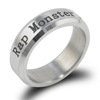 Korean version of the new BTS BTS Around the ring stainless steel name birthday ring ring necklace can be dual -use women