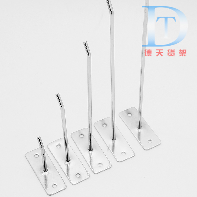 Wholesale bold shelf hook jewelry accessories wall hook nail wood straight hook plate hook screw flat wall hook