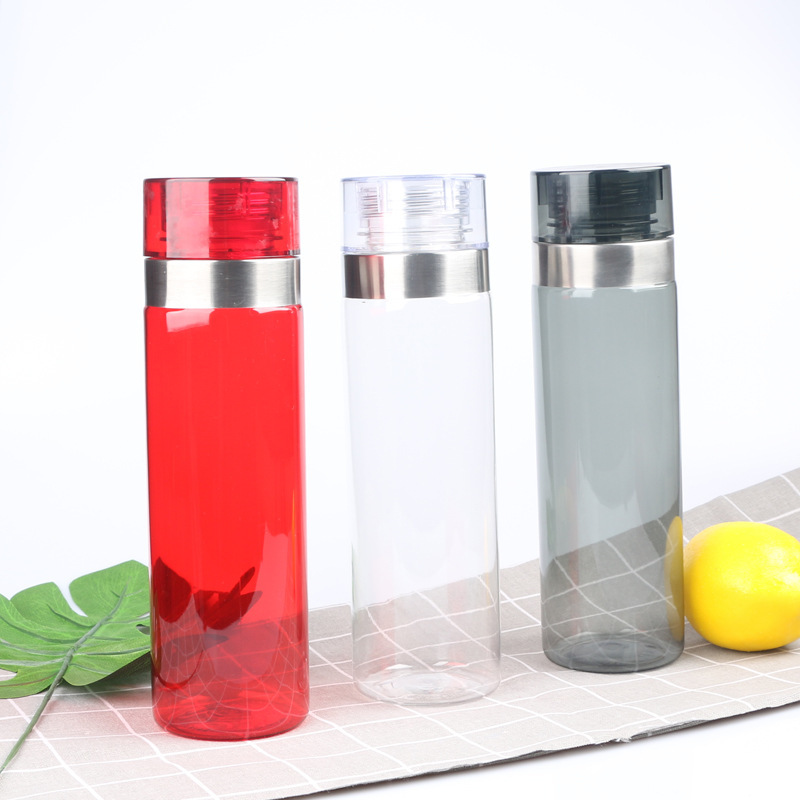 Plastic Cup Handy Cup Male and Female Student Children Transparent Creative Water Cup Fitness Sports Water Cup Printable logo