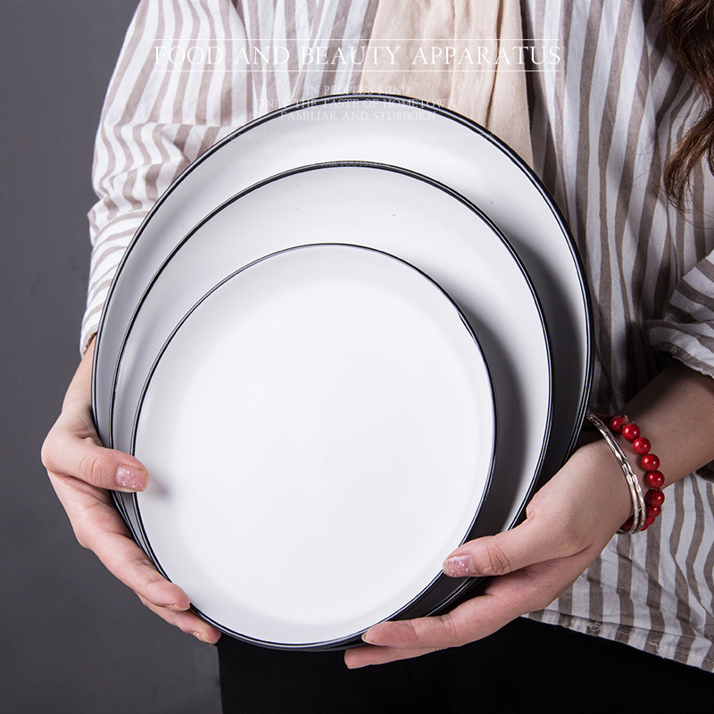 Estilo nórdico INS ensalada de frutas de cerámica plato de sopa profunda tazón