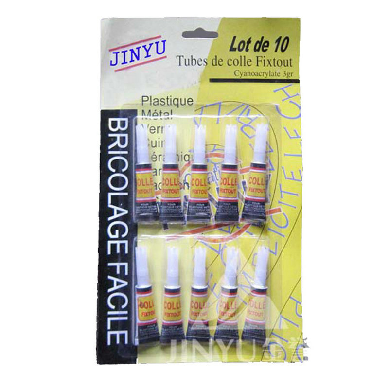 批发强力502胶水 1-12支卡装502胶水 厂家直销各种包装胶水