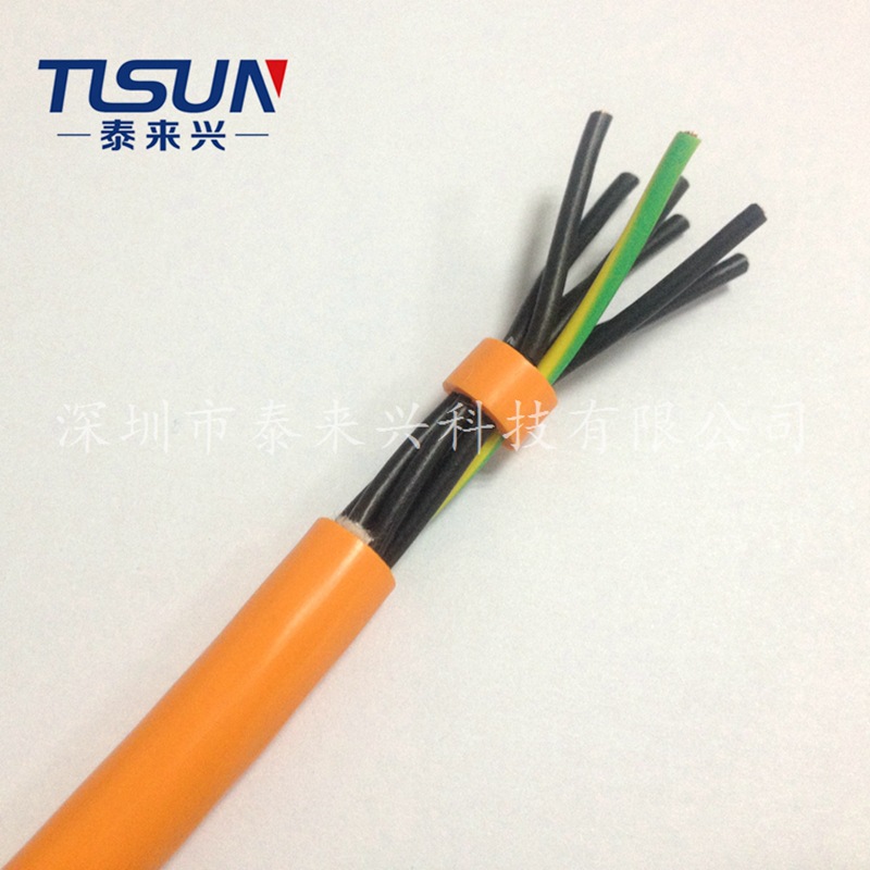 特种电缆 PU护套电缆线 抗扭曲耐弯折 工业机器人手臂应用 耐低温
