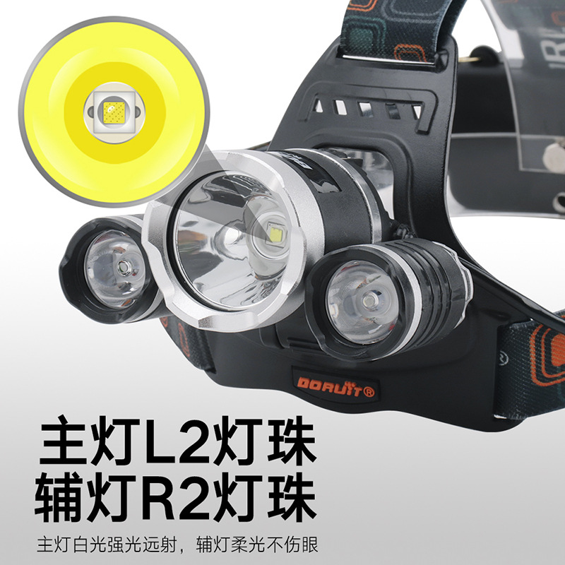 Boruit faro actualizado RJ-3000 fuerte luz USB recargable pesca lámpara 5000LM