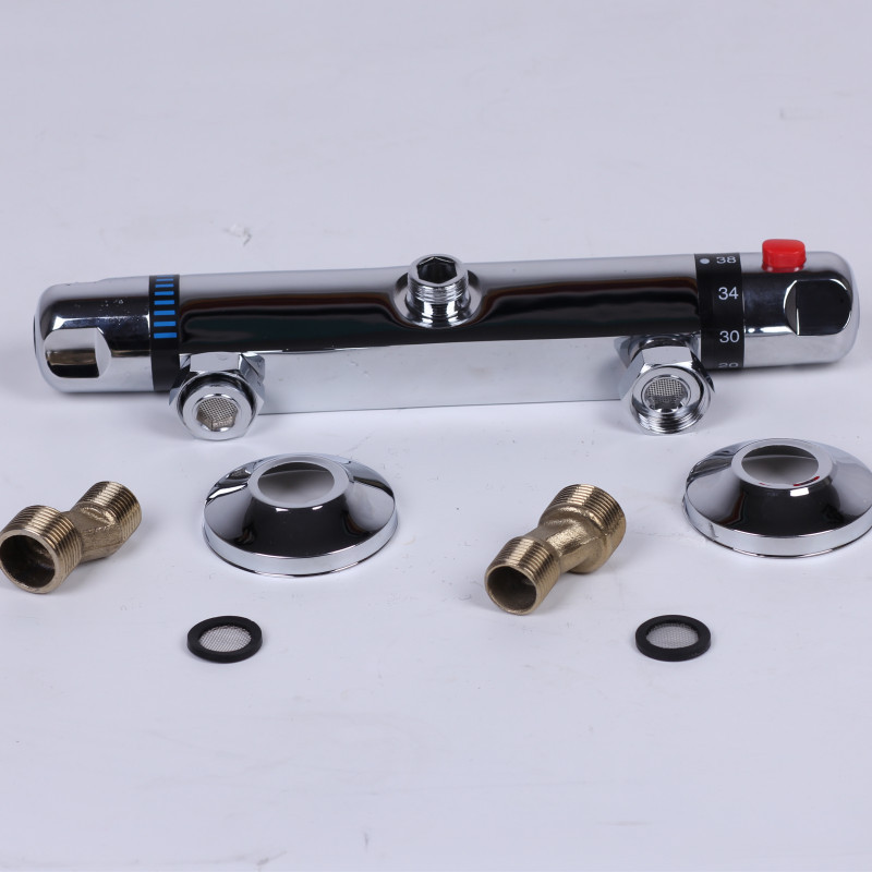 Válvula mezcladora de agua, calentador de agua eléctrico solar oscuro, juego de ducha, grifo frío y caliente, válvula mezcladora de temperatura constante inteligente genuina