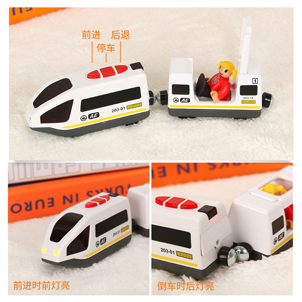Electric wooden train