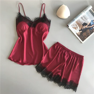 Нижнее белье, slip dress, черный сексапильный шелковый набор, европейский стиль, оптовая продажа