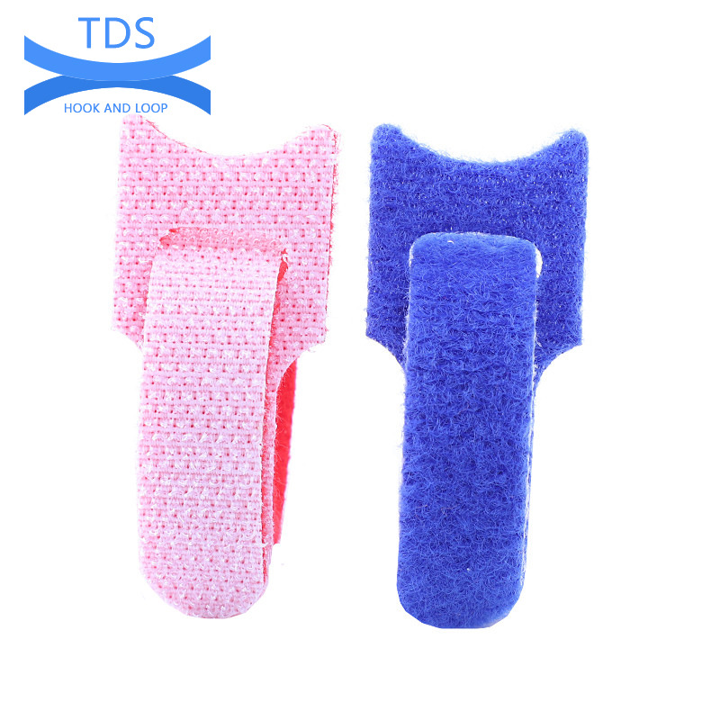 彩色T型背对背魔术贴扎带 数据线整理魔术贴扎带电线绑带理线带