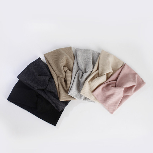 Minimalist Knit Cross Headband Korean Version Yoga Sport Unisex Fashion Sweat Absorbent Headband Instagram Same Style Face Washing Hair Accessory