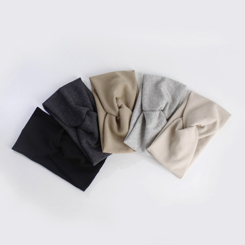 Minimalist Knit Cross Headband Korean Version Yoga Sport Unisex Fashion Sweat Absorbent Headband Instagram Same Style Face Washing Hair Accessory