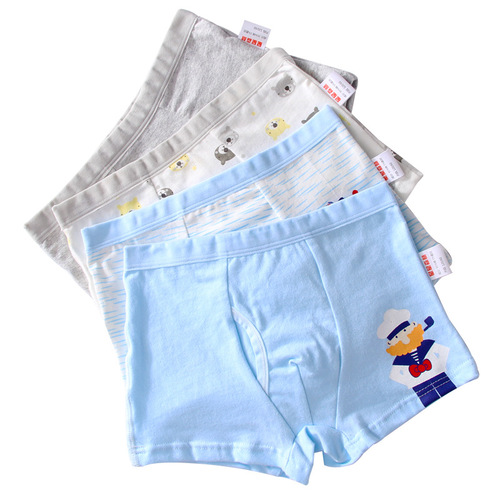 Children's underwear, men's pure cotton boxer briefs, small, medium and large children's pants, cartoon girls' boxer briefs bottoms