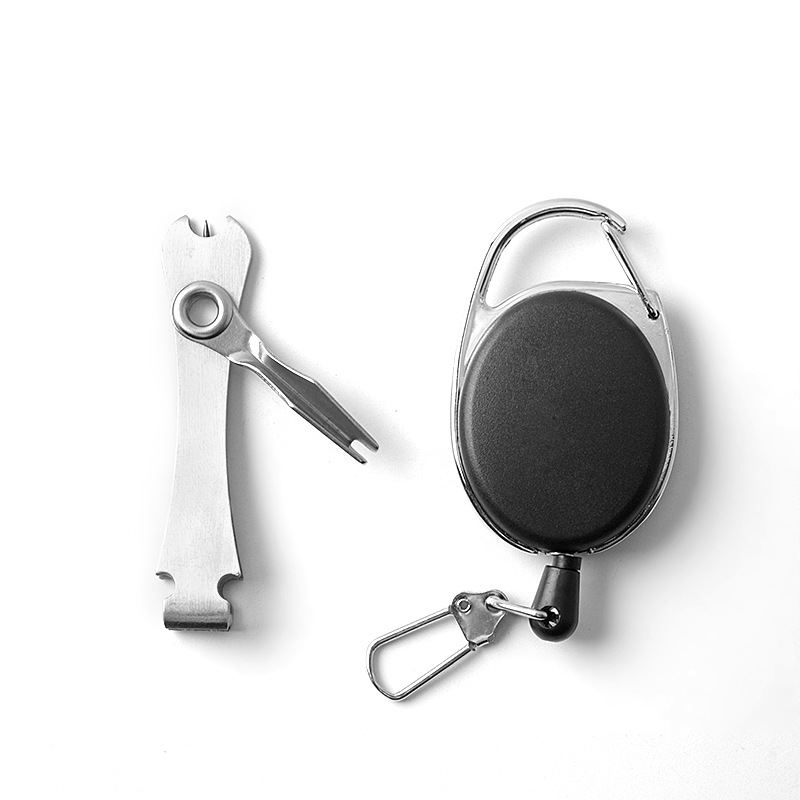 Venta al por mayor de la fábrica suministros de pesca al aire libre alicates de pesca tijeras de línea de pesca de roca multifuncional 4-en-1 tijeras de hilo