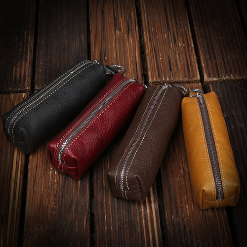 Factory direct sale cross-border top-layer leather casual car key bag personalized key bag dropshipping one-piece