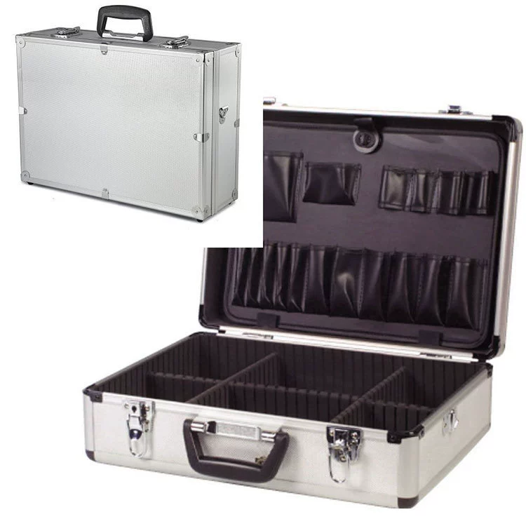 Многофункциональный ящик для инструментов, чемодан из алюминиевого сплава, оптовая продажа, инструмент, ремонт электрика, упаковка, портативная алюминиевая коробка для оборудования