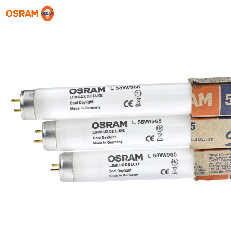 (2개) D65 램프 OSRAM 컬러 형광 램프 18W/30W/36W/58W 표준 광원 튜브