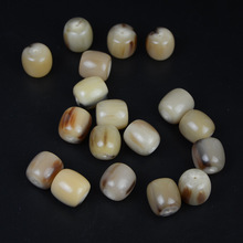 供应非洲白花牦牛角散珠子各种规格手串方桶珠DIY佛珠手