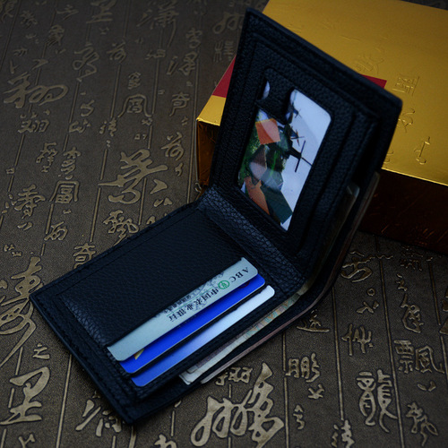 Wallet Men's Wallet Microfiber PU Wallet Open Men's Money Clip Magnetic Buckle Money Contains Zipper Multi-Card Slot Leather Bag