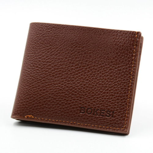 Wallet Men's Wallet Microfiber PU Wallet Open Men's Money Clip Magnetic Buckle Money Contains Zipper Multi-Card Slot Leather Bag
