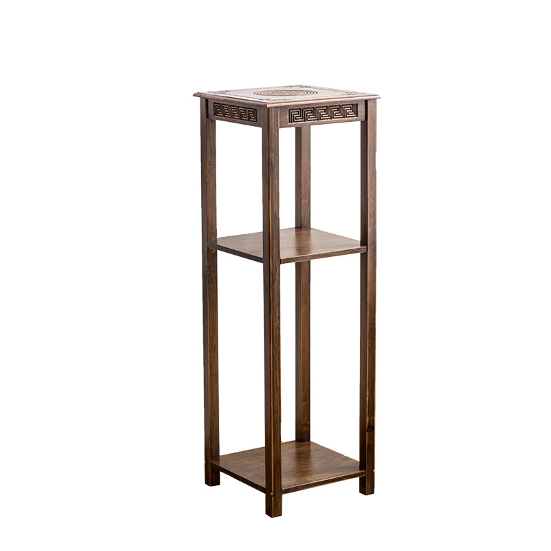 Estilo chino de bambú soporte de la flor de múltiples capas de combinación de interior TV gabinete lateral simple mesa de flores bonsai rack estante de almacenamiento rack tanque de peces