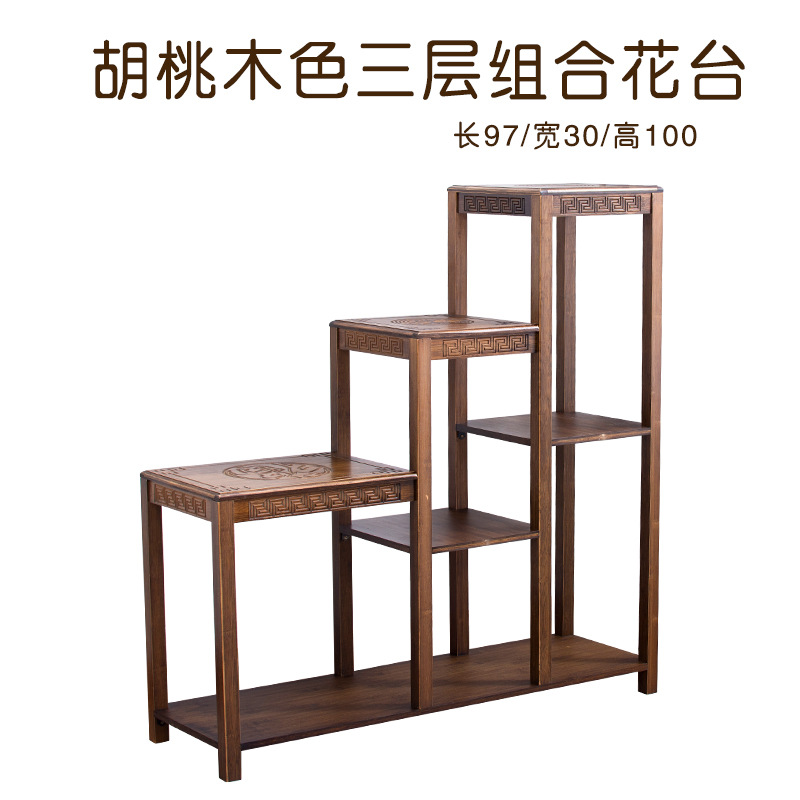 Estilo chino de bambú soporte de la flor de múltiples capas de combinación de interior TV gabinete lateral simple mesa de flores bonsai rack estante de almacenamiento rack tanque de peces