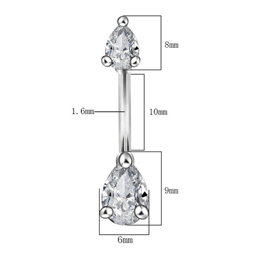 Cross-border e-commerce new navel ring, creative and exquisite zircon navel nail piercing jewelry