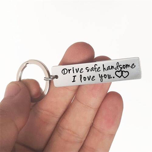 European and American motorcycle cool driving stainless steel keychain Drive Safe handsome. I love you