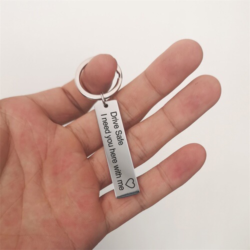 European and American motorcycle cool driving stainless steel keychain Drive Safe handsome. I love you