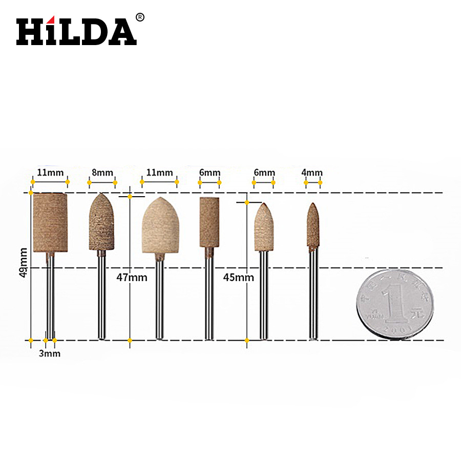 HILDA ventas directas de la fábrica de piel de vaca de pulido de la rueda de molienda de Jade cabeza de molienda eléctrica cabeza de molienda en stock al por mayor
