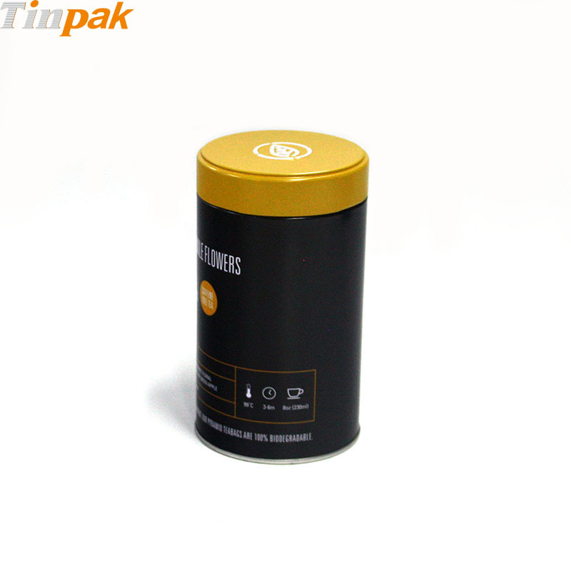 欧盟品质茶叶螺纹圆罐 茉莉红茶包装铁罐 金属茶叶罐BRC认证厂家