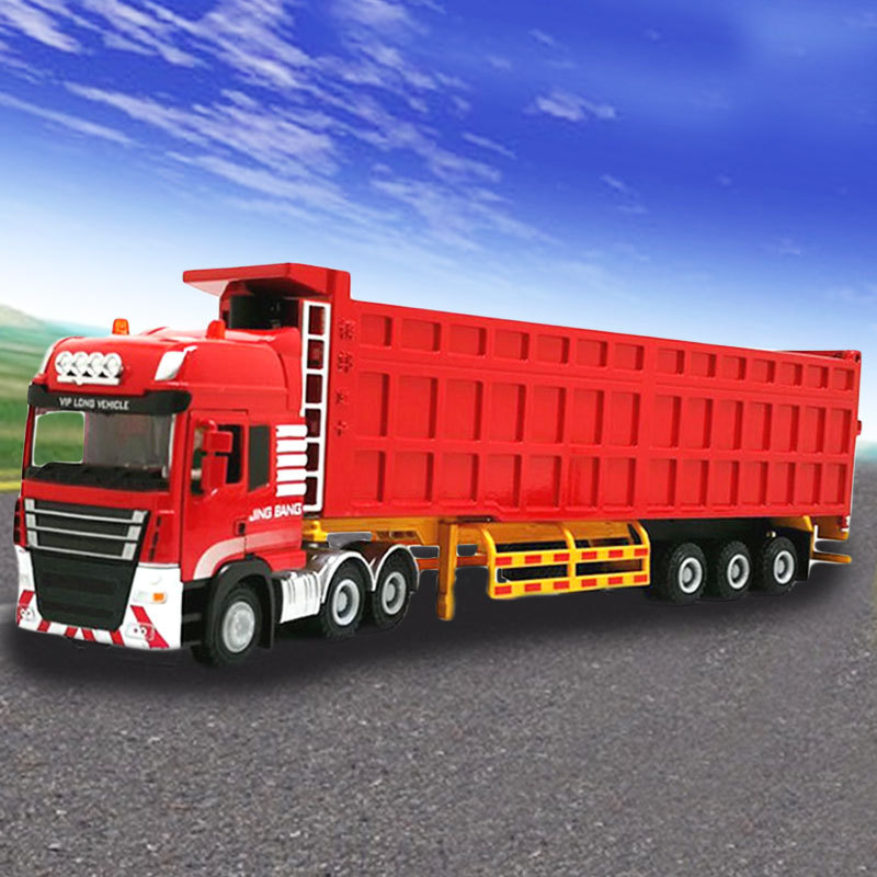 Jingbang 85013 1:50 Alloy Semi-Trailer Heavy-Duty Dump Truck Model Engineering Vehicle Model Jingbang 85013 1:50 Alloy Semi-Trailer Heavy-Duty Dump Truck Model Engineering Vehicle Model