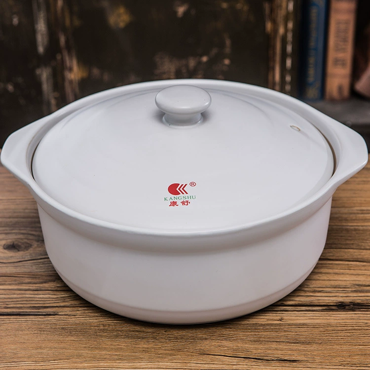 Kangshu Высокотемпературная керамическая кастрюля Бытовая суповая кастрюля большой емкости Открытый огонь Кастрюля с рисовой лапшой прямого сжигания Коммерческая