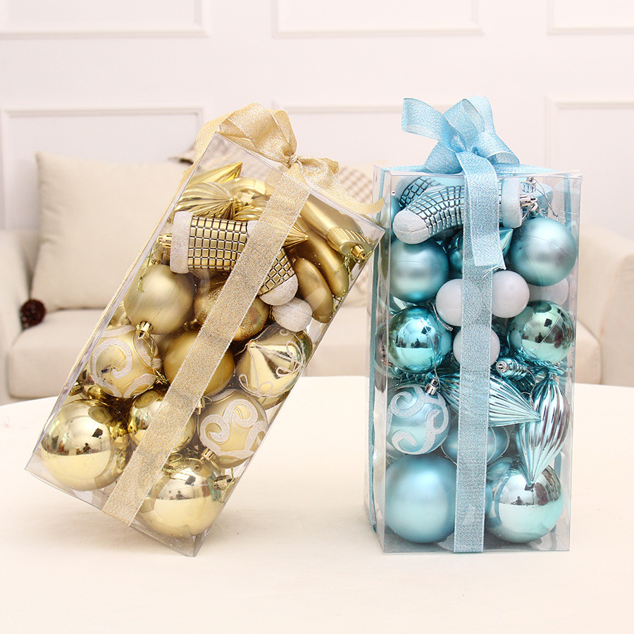 Nuevo set de 50 bolas de Navidad de plástico, decorativas y mixtas, con acabados brillantes y mate para decoración ambiental.