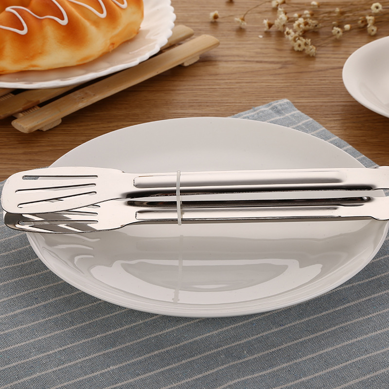 Clip de comida de acero inoxidable de tres hilos clip de comida clip de barbacoa clip de pan clip de carbono filete clip de cocina gadget