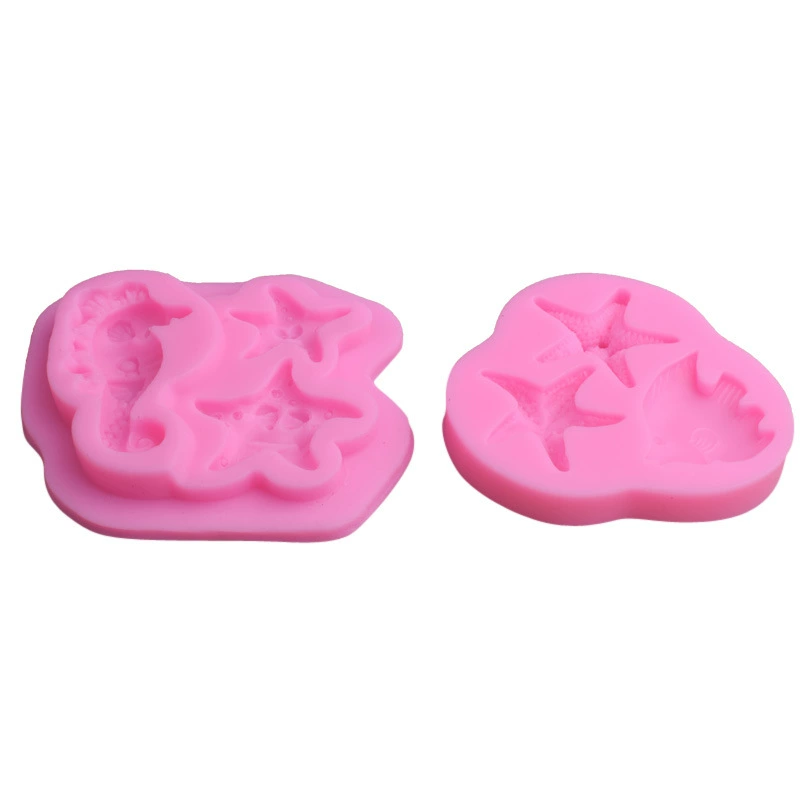 Маринованный fondant, акриловая компактная силиконовая форма, новая коллекция, морской конек, морская звезда