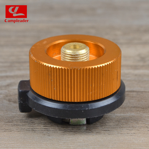 Outdoor stove round conversion head stove head converter adapter self-closing long gas tank golden conversion head
