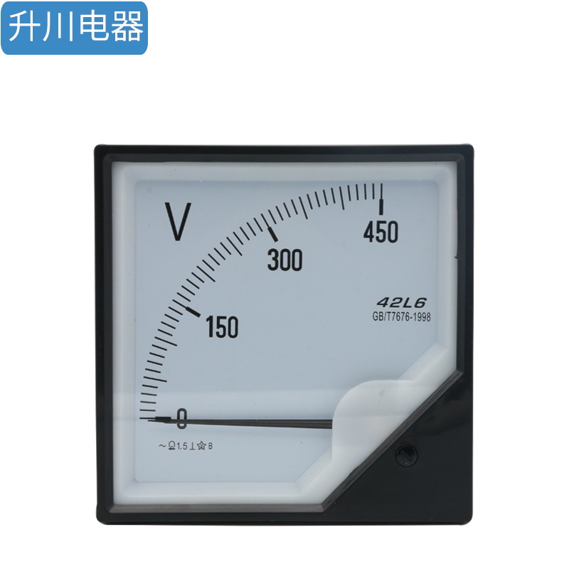厂家批发升川电工仪器仪表42L6 电压电流表450V 指针式测量100/5