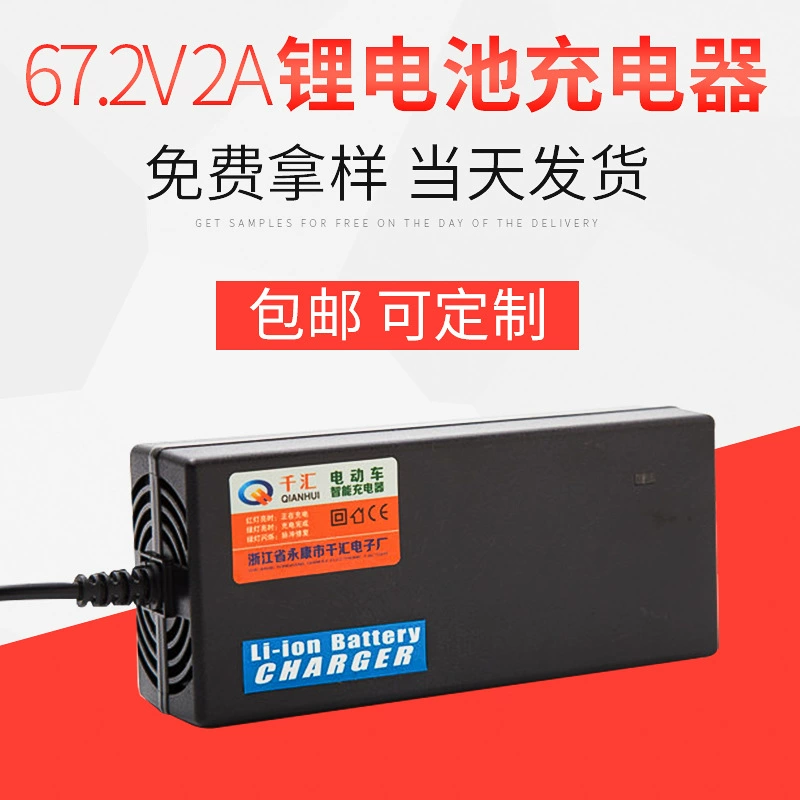 Фабрика подгоняла Электрический заряжатель батареи лития автомобиля баланса заряжателя самоката 67.2V2A Harley