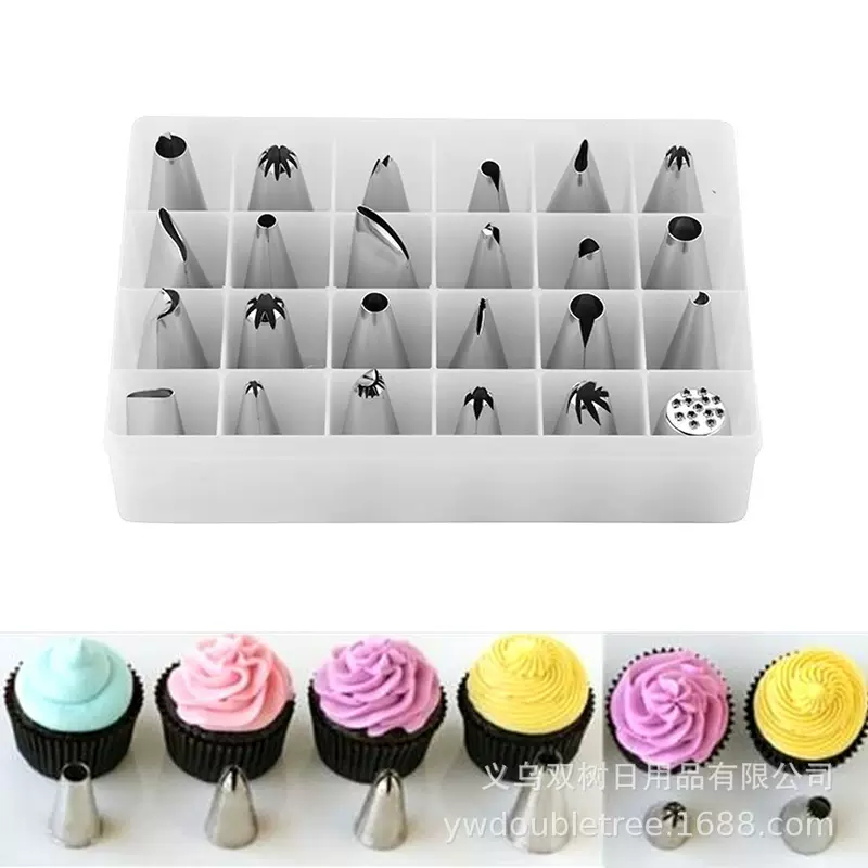 24 -head decorative mouth cream, nozzle cream cake decoration tool baking basic OPP simplified/box