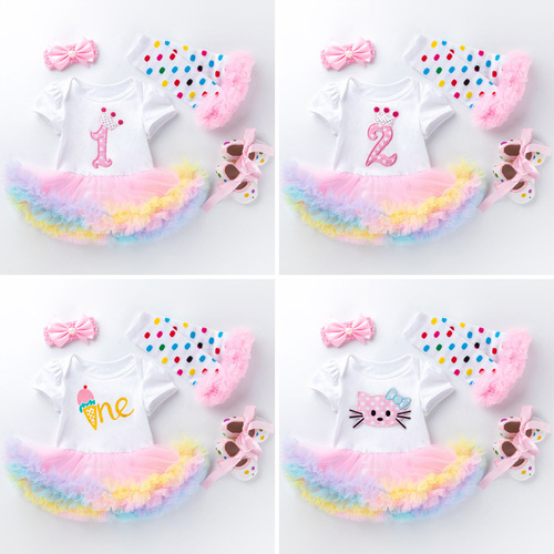 Baby holiday set Amazon wish ebay best selling baby romper dress cartoon letter jumpsuit wholesale