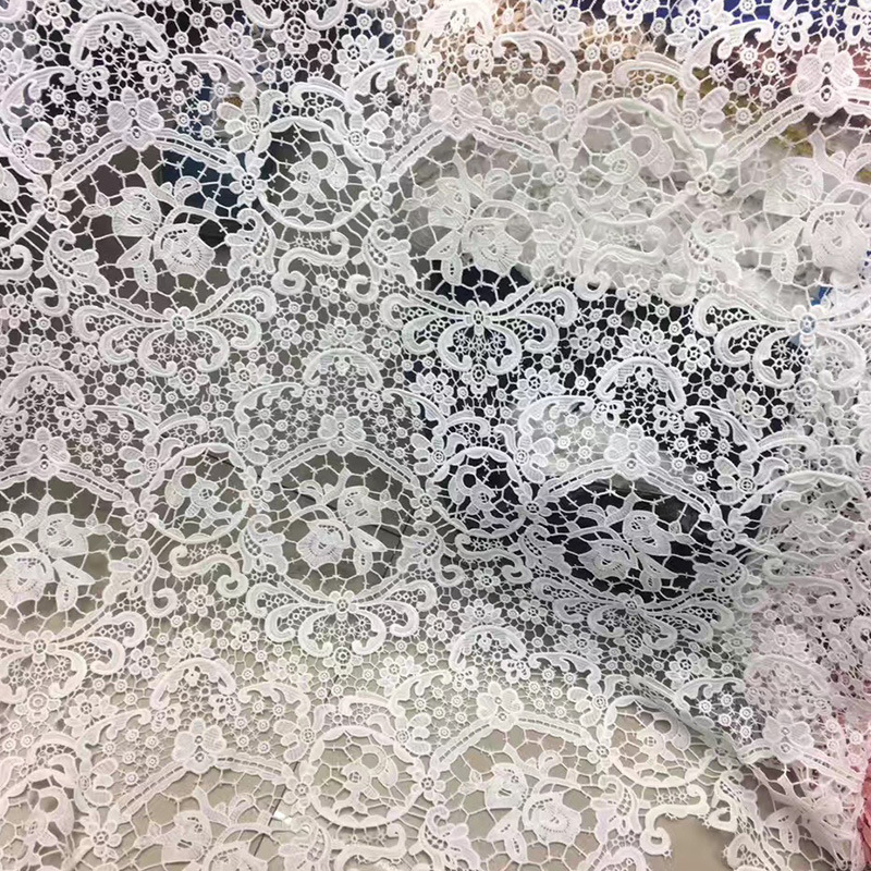 牛奶丝满幅刺绣花边镂空蕾丝花边服装辅料女装连衣裙面料宽花边