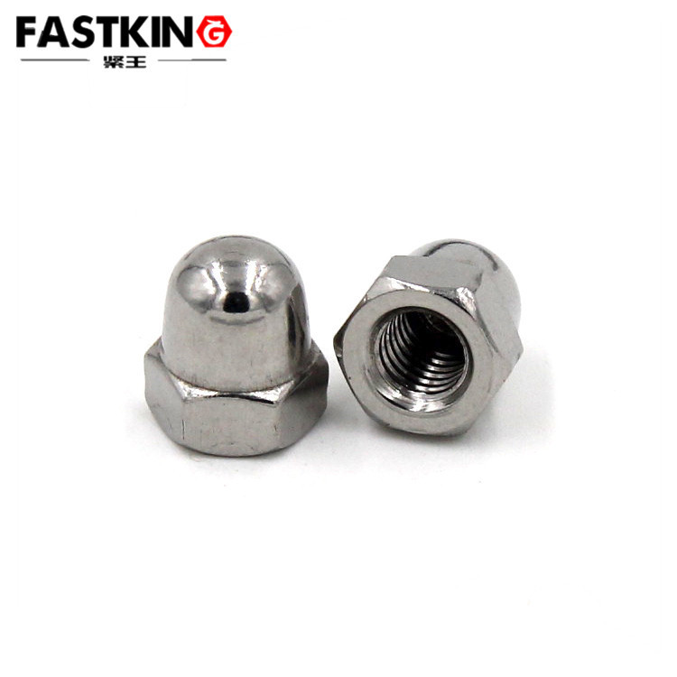 316不锈钢DIN1587盖型螺母螺丝圆螺帽球头六角M3-M30高强度
