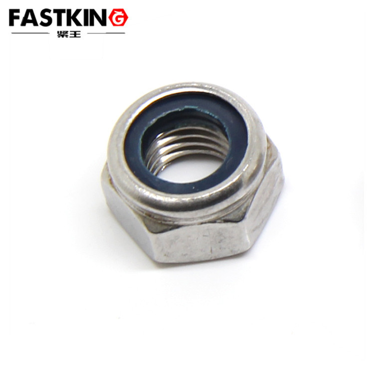 不锈钢304尼龙胶圈DIN985防脱自锁防松螺帽M3-M48非金属嵌件螺母