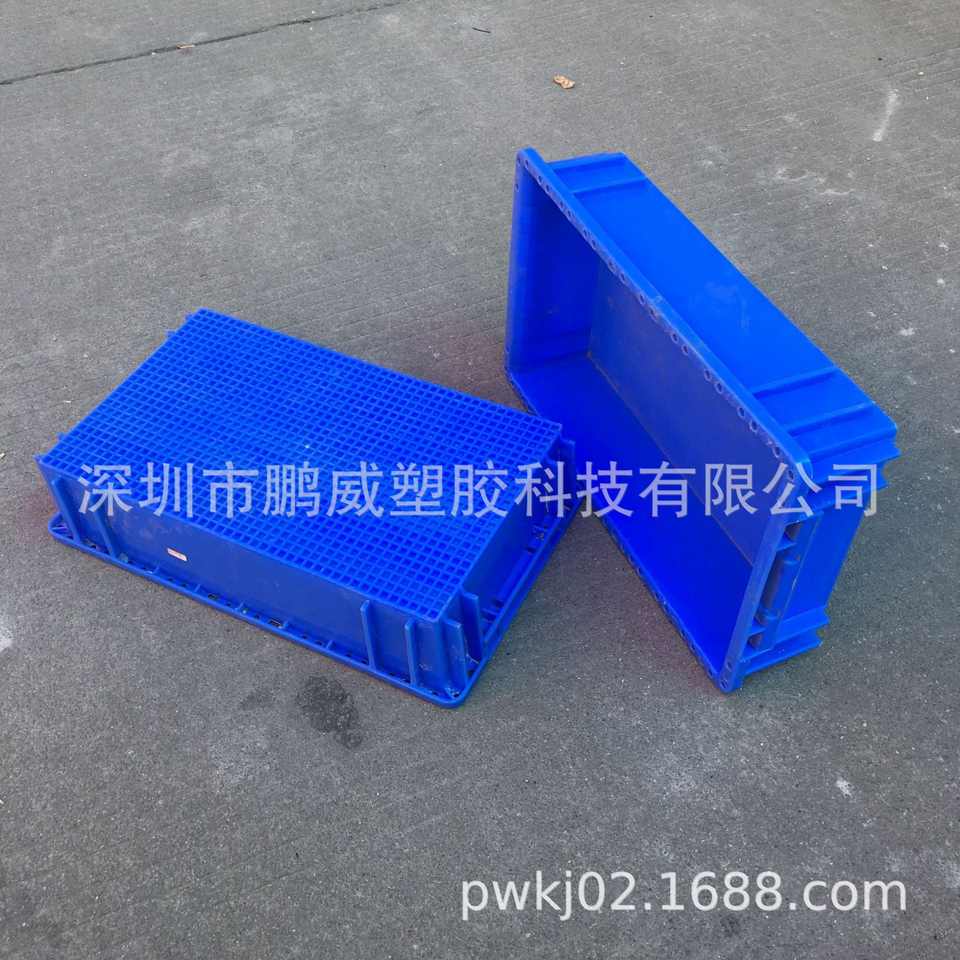 供应青岛韩式物流箱鹏威周转箱鹏威厂家批发塑胶箱物料箱胶箱卡板