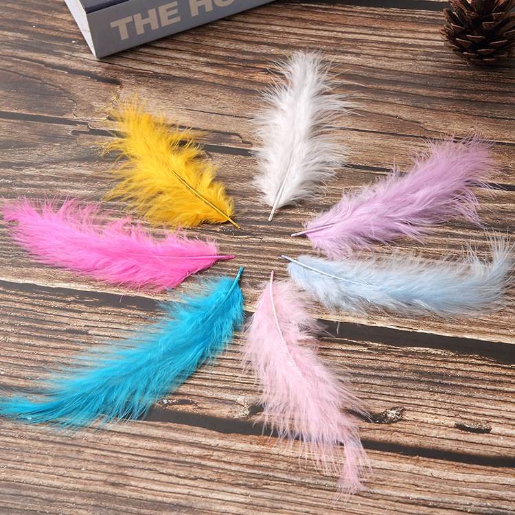 Factory direct sales of turkey hair tail colored feathers wholesale…